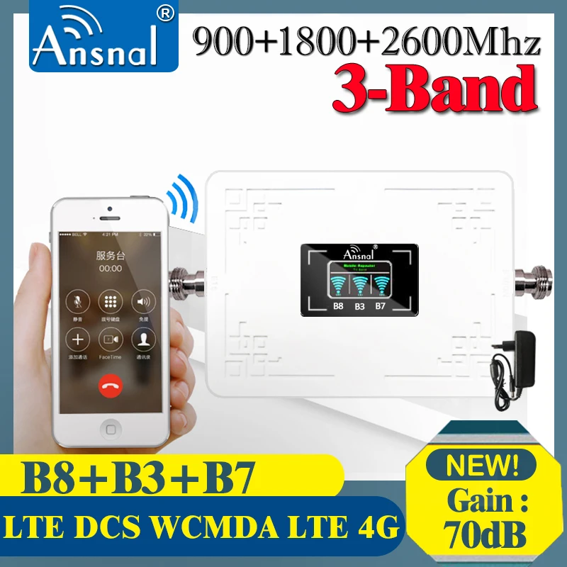 Verkauf!!Cellular Verstärker GSM 2g 3g 4g Repeater Tri Band B20 800 900 1800 2100 2600 GSM LTE 4g Signal Verstärker Cellular Booster