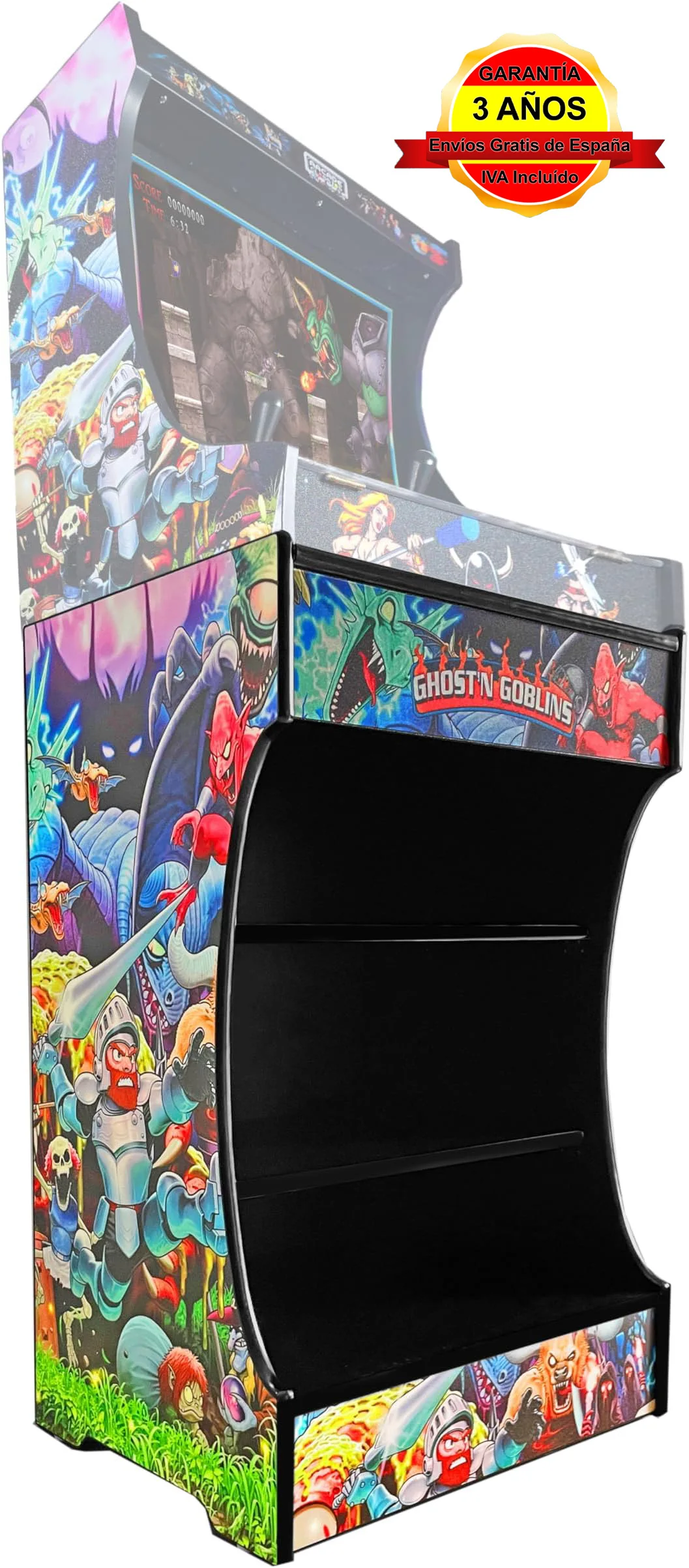 Pedestal De Arcade Pie Para Colocar Tu Bartop Recreativo Retro 87 Cm De Altura X 56,5 Cm De Ancho X 43,6 Cm De Profundidad