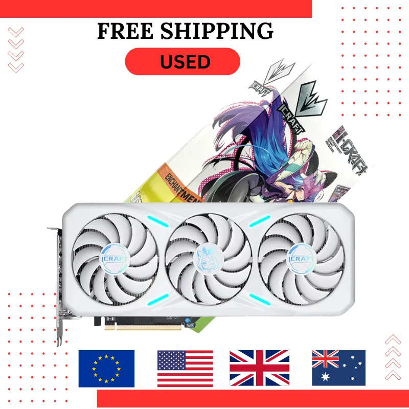 USED MAXSUN Graphics Cards RTX 4070 4060TI 4060 3060 3060TI 3050 3070 GPU NVIDIA Gaming Video Card Desktop Computer components