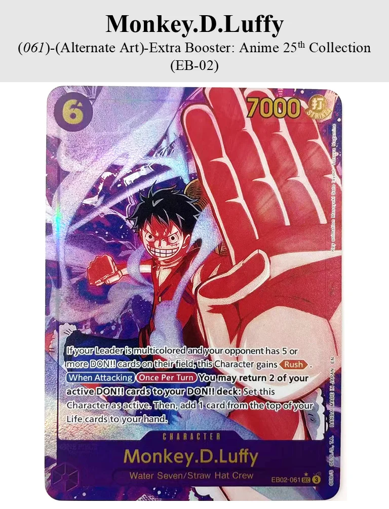 

One Piece OPCG Monkey D Luffy Cards Full Art Holographic Collection | U-PICK Variation | Anime TCG Fan Gift
