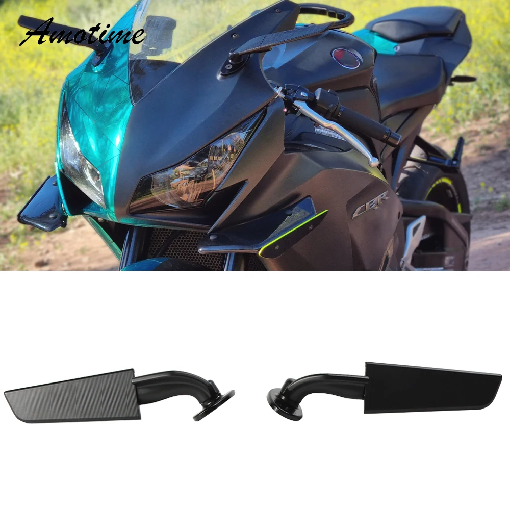 For Honda CBR1000RR 2008 2009 2010 2011 2012-2021 Wing Mirror Motorcycle Side Mirrors Adjustable Rotating Rearview Mirror CNC