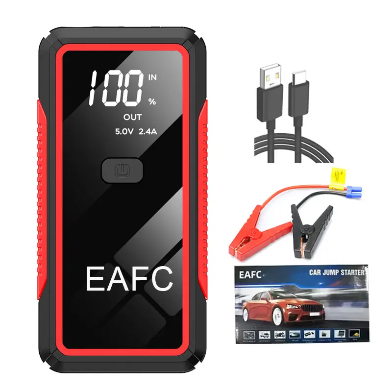 EAFC 2000A Peak Car Jump Starter & 10000mAh draagbare powerbank – Boost 12V benzine 6,0L / diesel 4,0L voertuigen