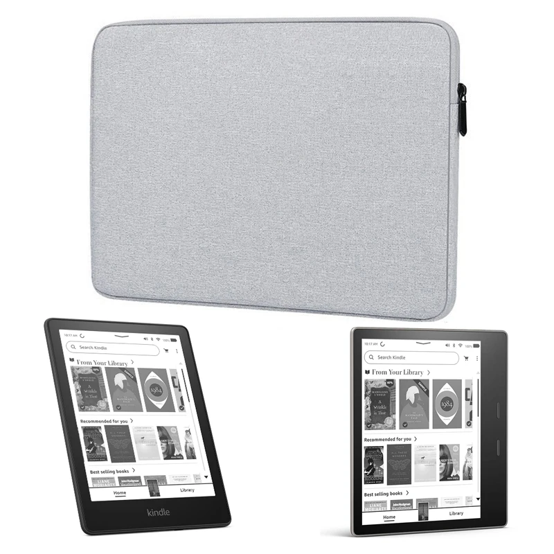 

for Kindle Paperwhite Oasis E-Readers Bag Waterproof Canvas Sleeve Anti-Scratch Carry Handbag Anti-Drop Cases Zip Pouch