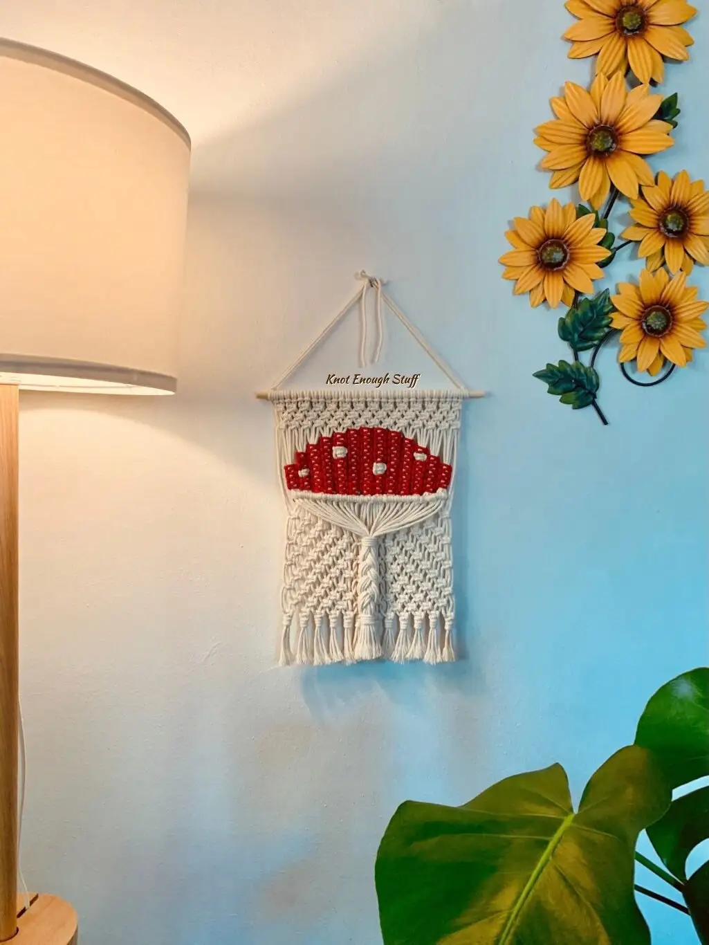 Mushroom Macrame Wall Hanging