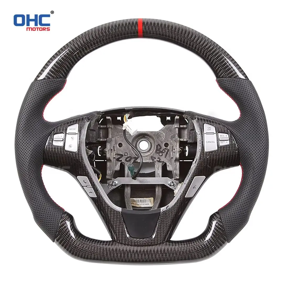 

OHC Motors Индивидуальное светодиодное рулевое колесо, совместимое с Hyundai Coupe, 100% настоящее углеродное волокно