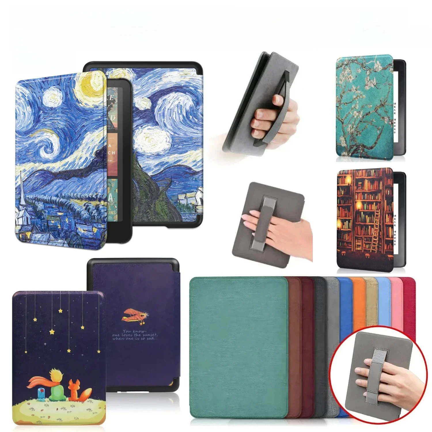 Dla Kindle Paperwhite 12. generacji Case 2024 Signature Edition 7-calowe skórzane etui z paskiem na rękę SA568B Auto Sleep Cover — zdjęcie produktu 7