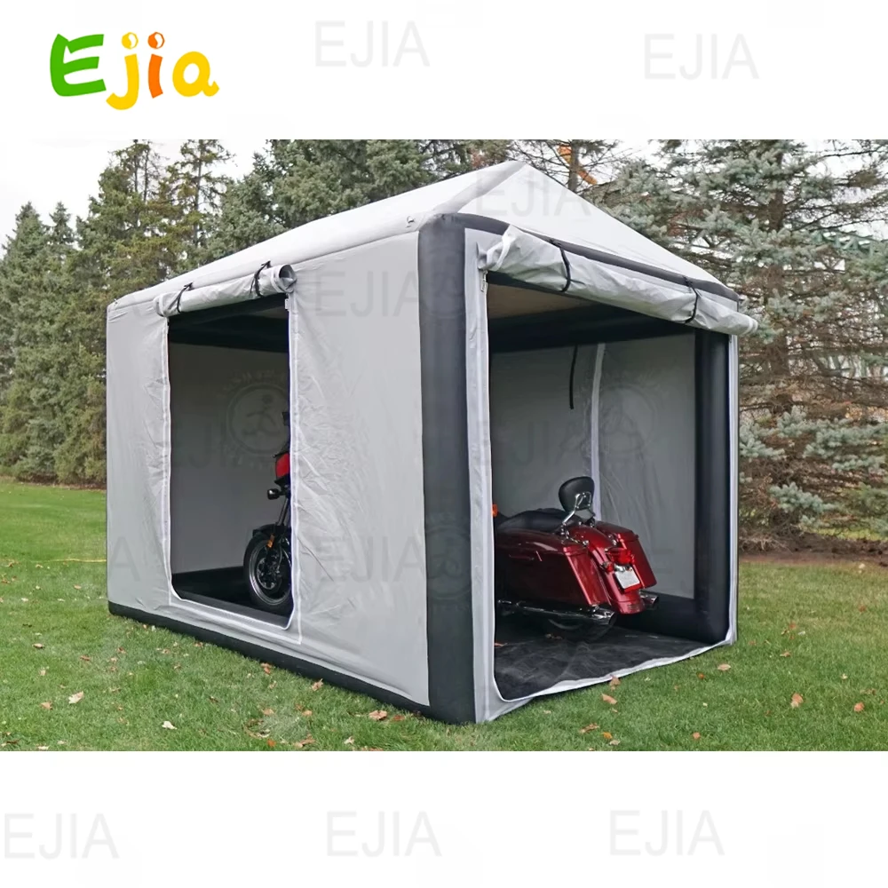 インフレータブル折りたたみガレージ 1.5x2.5x1.8m PVC製ヘビーデューティーインフレータブルシェルター（バイク、自転車、家庭用）エアポンプ付き