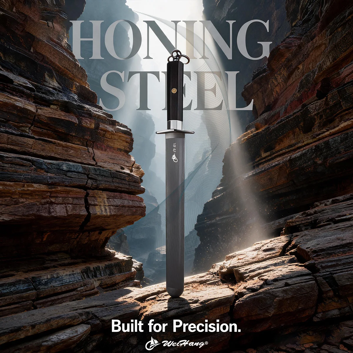 Knife Sharpening Alloy Steel Sandalwood Handle Sharpening Stick Honing Steel For Kitchen Knife Household Stainless Steel Knives