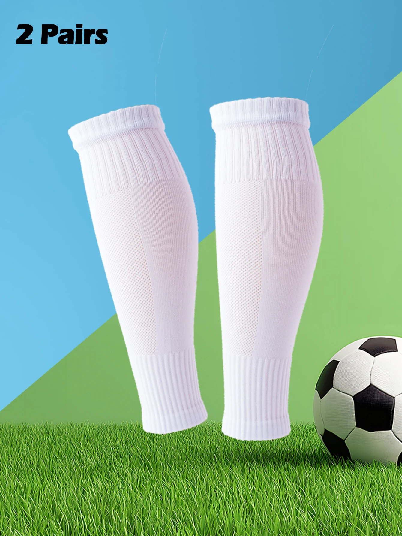 

2 пары спортивных чехлов для ног, носков для икр, компрессионных носков и защитных накладок для ног