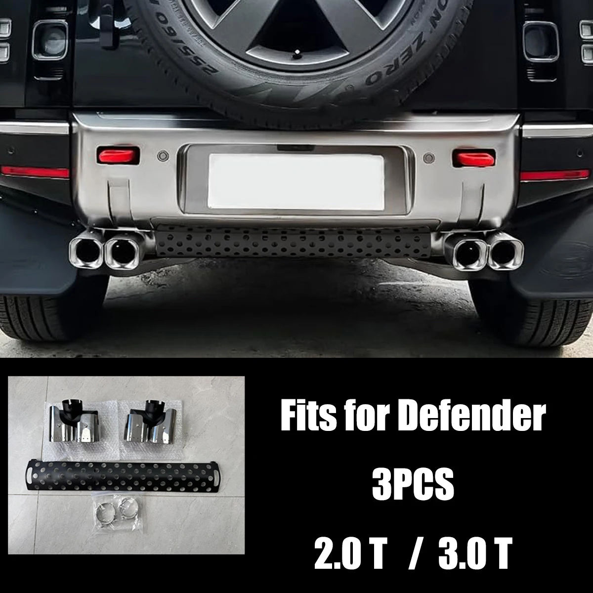 

3 шт., трубки для выхлопной трубы Land Rover Defender 130 2020-2024