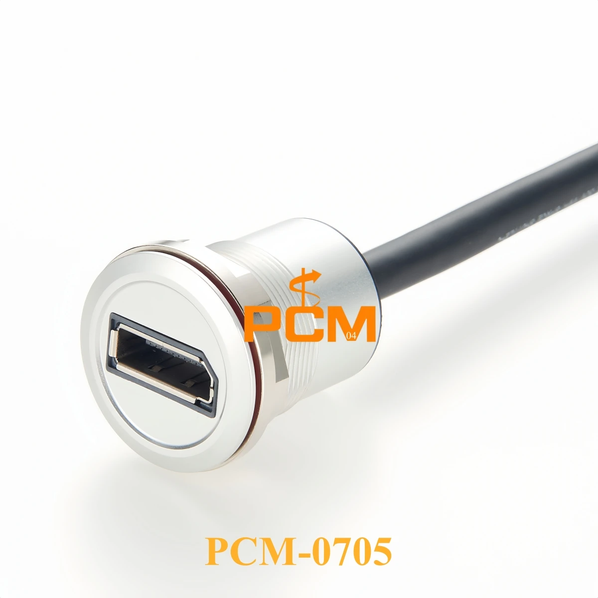 DP1.4 DisplayPort ケーブル ラウンド パネル マウント アルミニウム シェル 4K モニター用 HD ビデオ信号伝送 高速データ転送