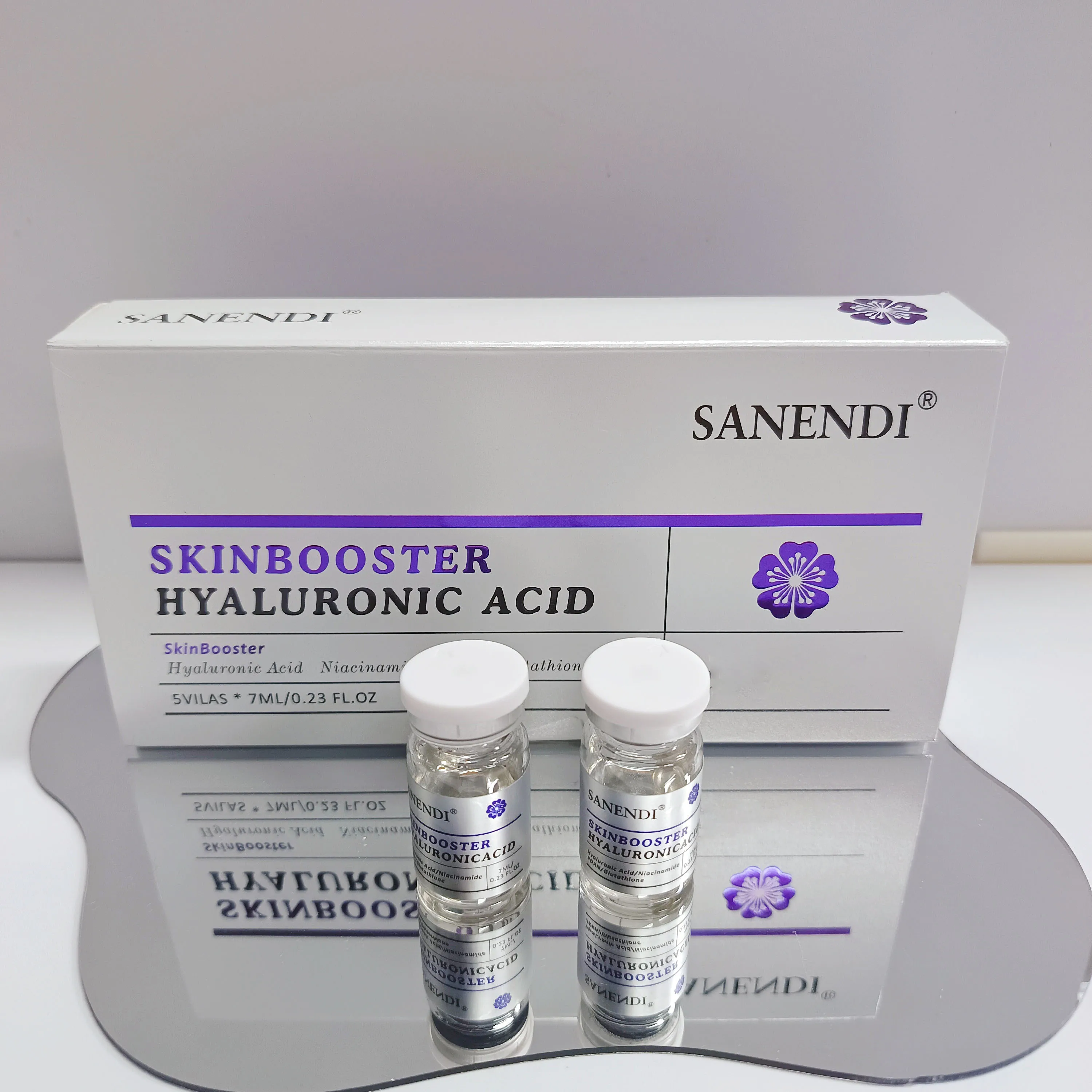 Sanendi produto coreano para cuidados com a pele contém ácido hialurônico hidratante calmante e hidratante conjunto de essência facial 7ml x 5