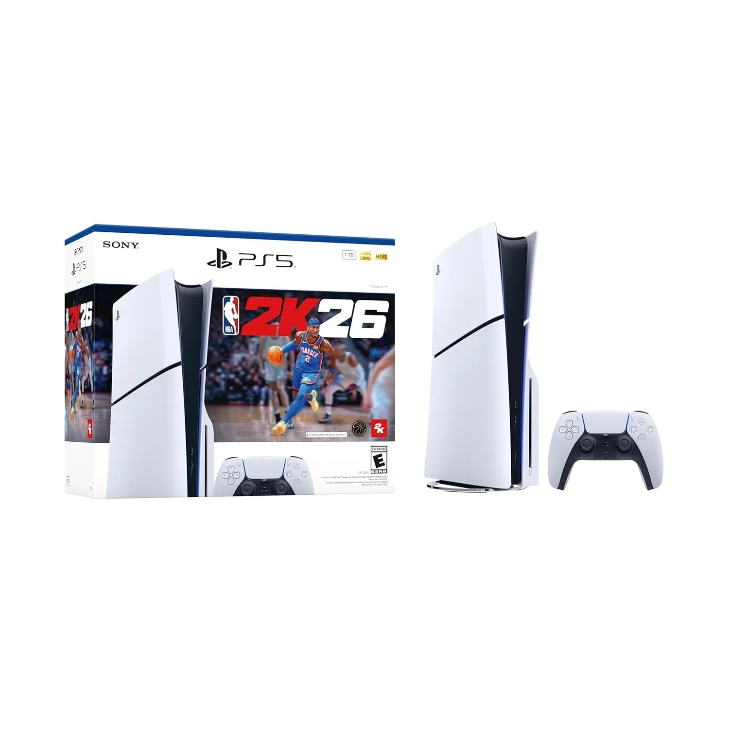Sony PlayStation 5 Console - NBA 2K26 Bundle - Includes DualSense Wireless Controller - 4K Gaming System