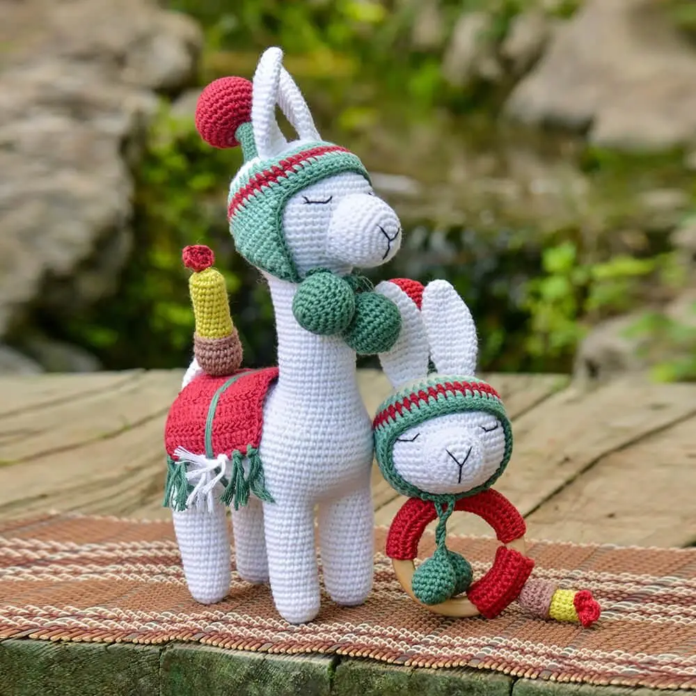 

Amigurumi 100% Organic LAMA SET WHITE