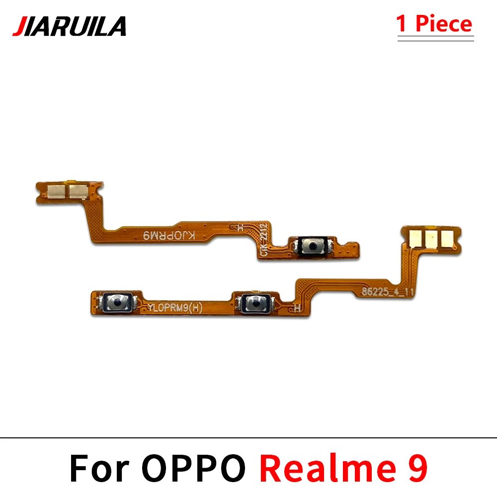 10Pcs, Power on off Volume Key Button Flex Cable For OPPO Realme 9 10 Pro C12 C15  C17 C21Y C25 C25Y C30 C33 C11 2020 2021 4G 5G