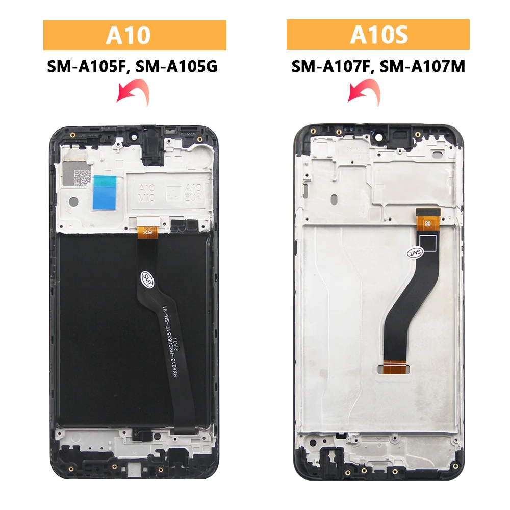 Tested A10S Display Screen for Samsung A10 SM-A105F/DS A105FN/DS A105M/DS Lcd Dispaly Touch Screen Digitizers For Samsung A107F