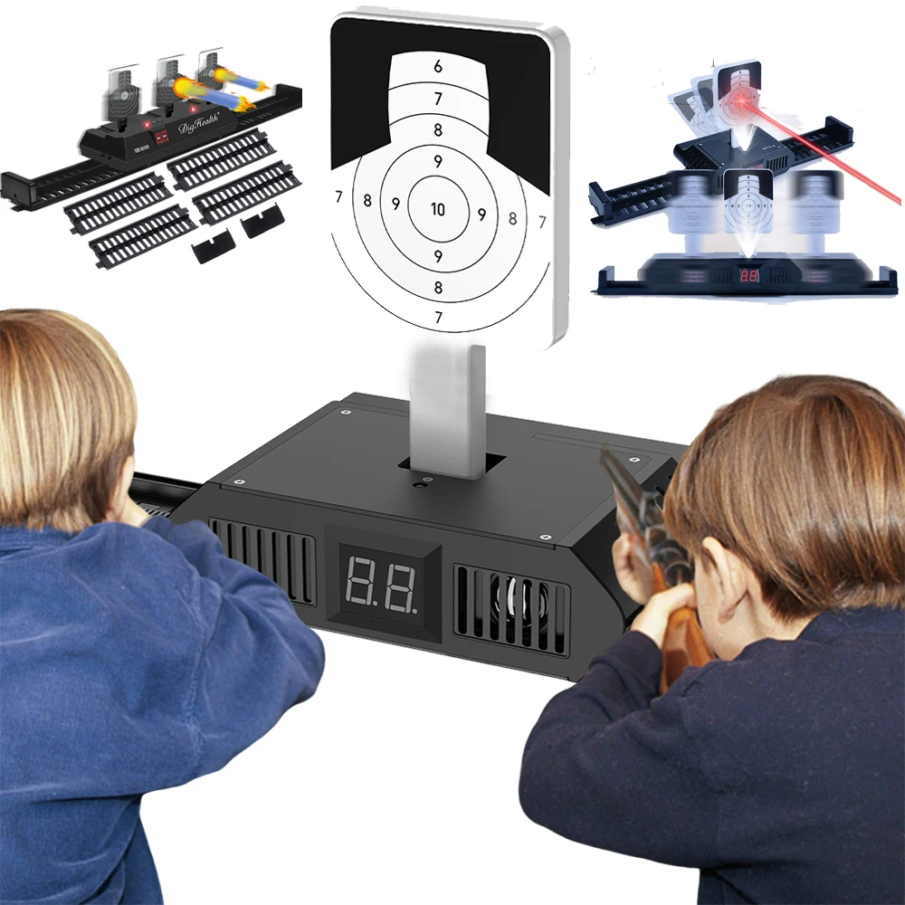 Tactical Mobile Digital Target Portable Laser Trainer Target with Auto-Reset Light Sound Effect Scoring for Children CS Shooting