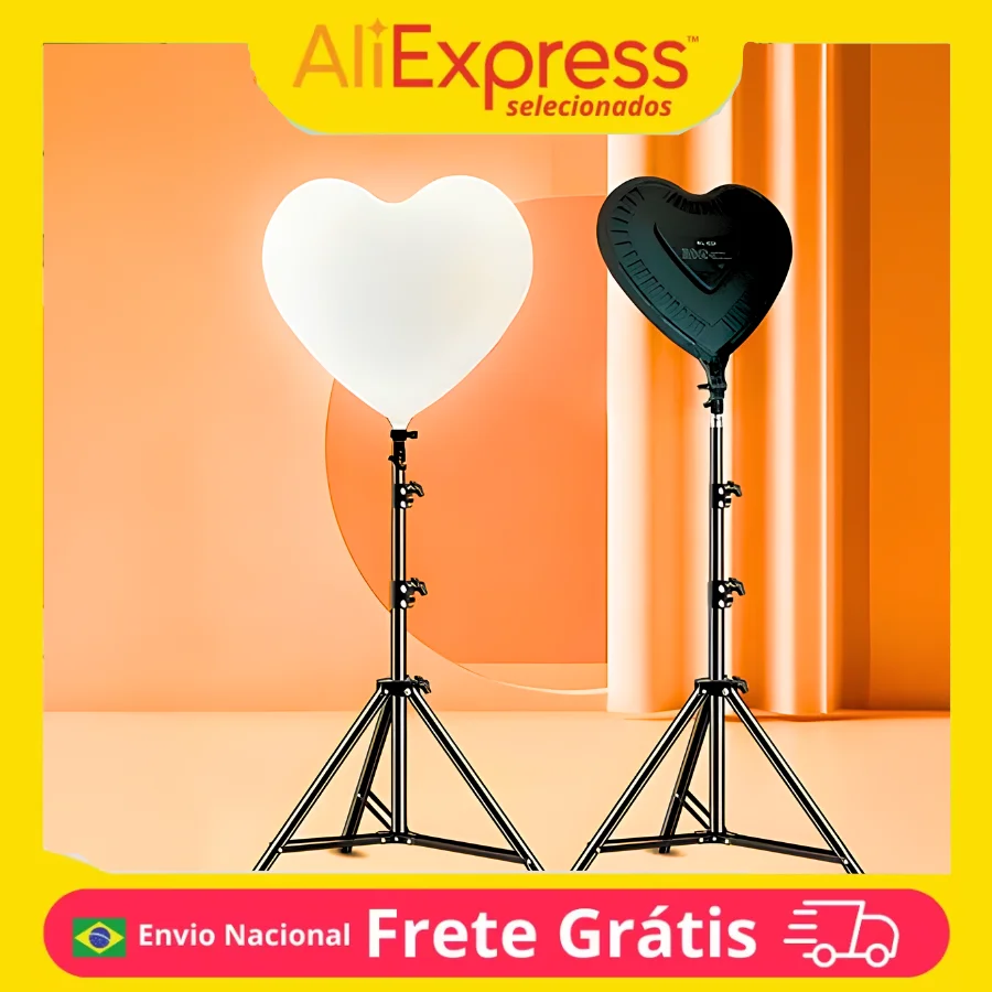 リングライト-12インチ-ハート型コントロール照明リングライト-スタジオ用-ロマンチックな部屋用-プロ仕様