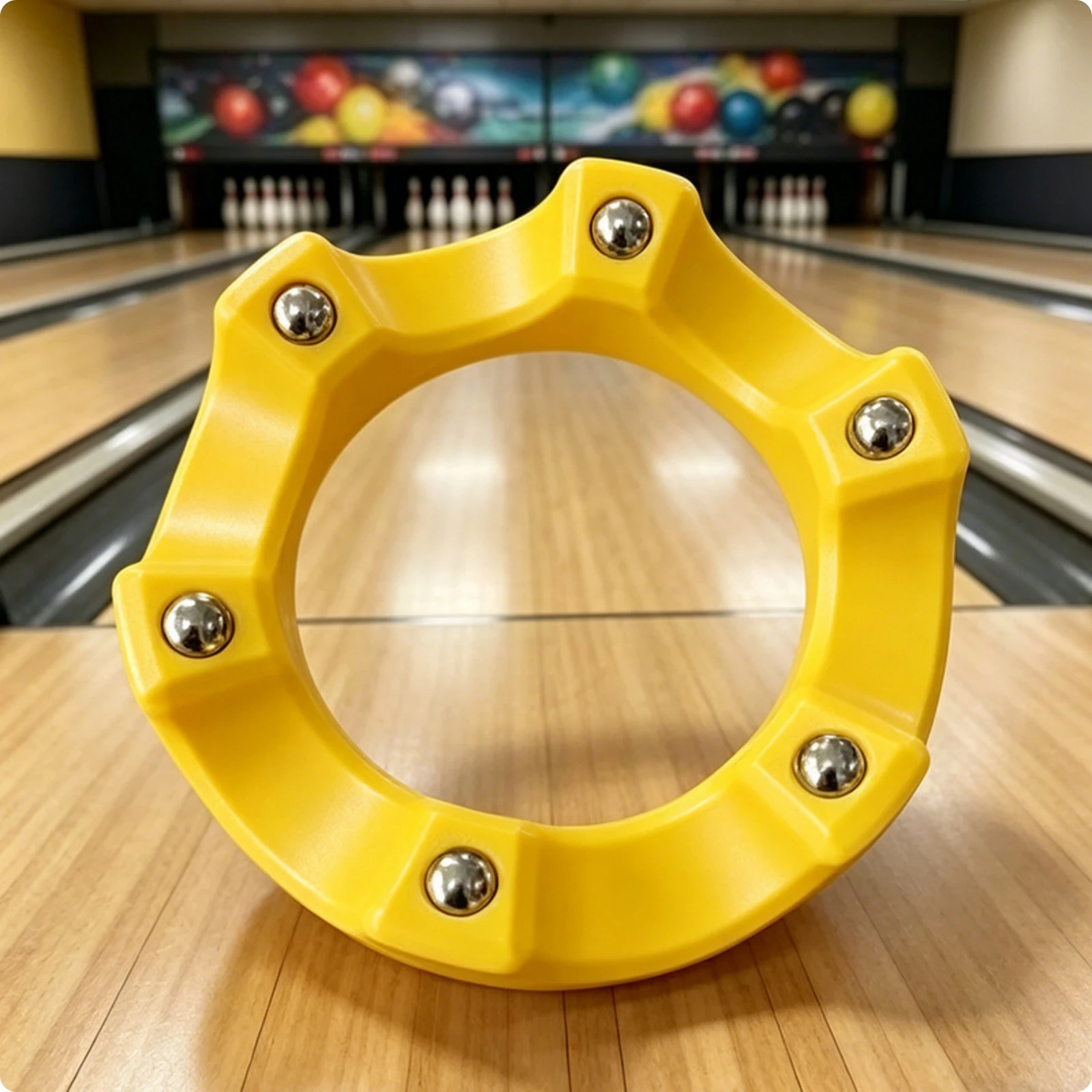 Bowling Ball Display Stand Shiny Holder Pressure Formed Molded Sports Accessory for Home Man Cave Game Room Trophy Display