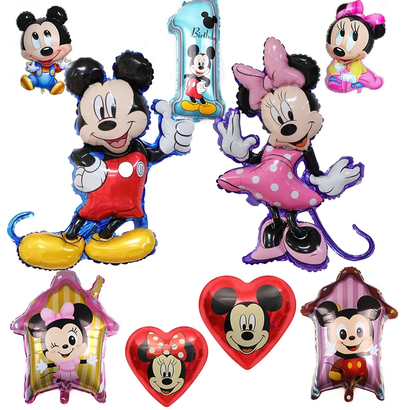 Mickey Minnie Mouse Balloons Disney Cartoon Mickey Mouse Foil Balloon Baby Shower Birthday Decorations Kids Classic Toys Gift