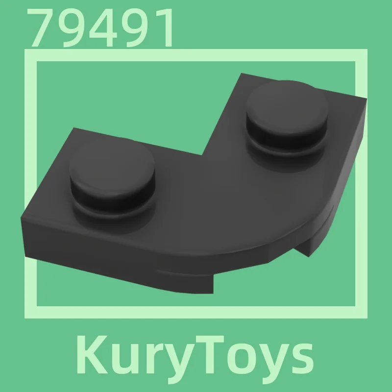 Kury Toys DIY MOC For 79491 10pcs Building block parts For Plate, Round Corner 2 x 2 with 1 x 1 Cutout