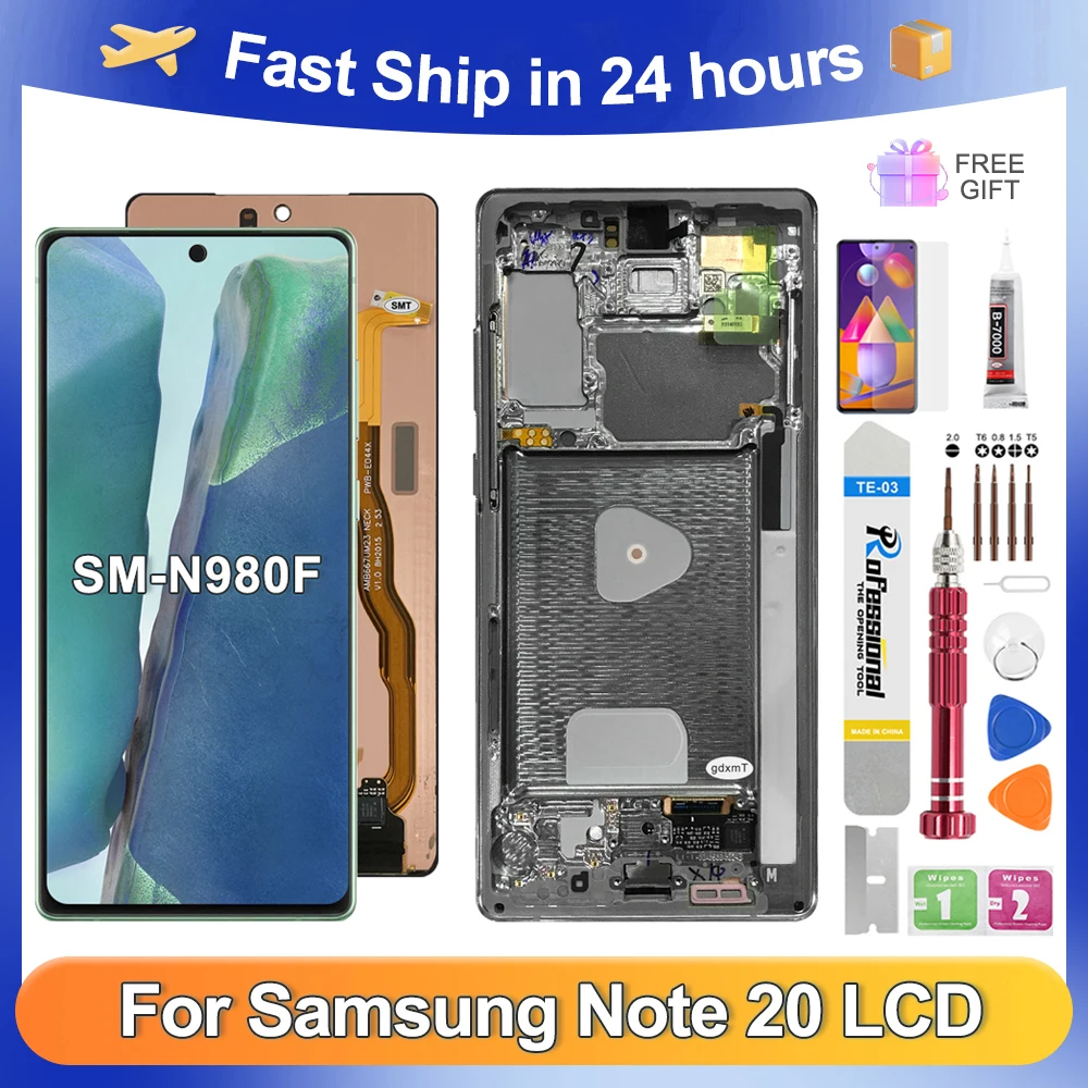 Note 20 6.7''For Samsung For Note20 N980 N980F N980F/DS LCD Display Touch Screen Digitizer Assembly Replacement