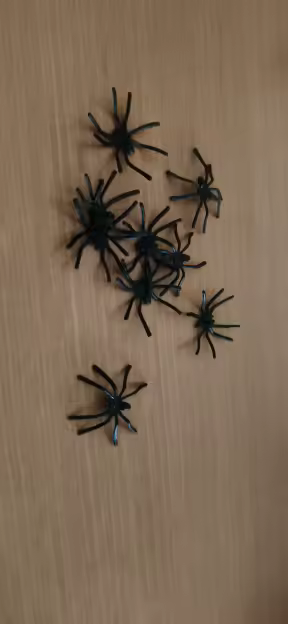 10 piece Halloween fake spider decoration set