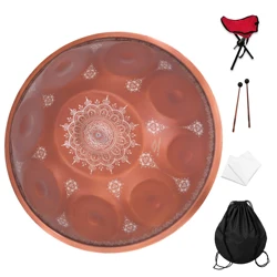 Handpan Drum 9Notes, 18 Inches, In G Minor, Comes with A Handpan Stand, Handan Backpack, Two Mallets And A Cleaning Cloth.