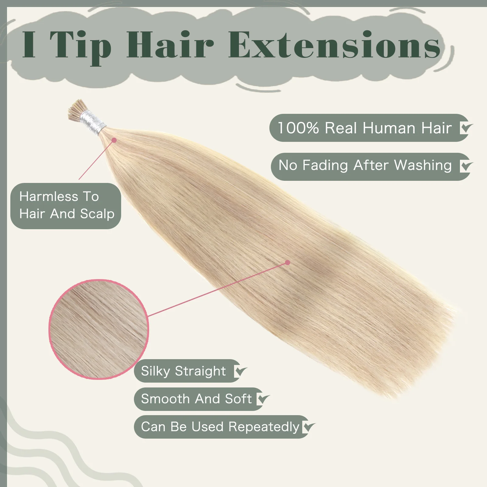 Sixstarhair I Tip estensioni dei capelli 50 e 100 fili 50G Pre incollati 14'16'18'20'22'24' Estensioni dei capelli umani per le donne