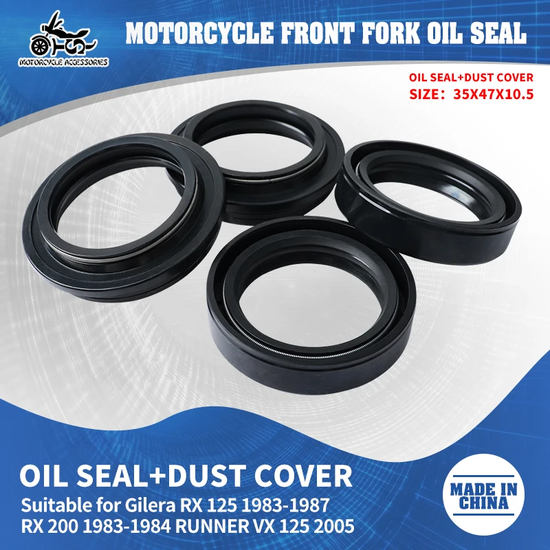 SJ 35x47x10.5mm Motorcycle Accessories Front Fork Damper Shock Absorber Dust Seal Oil Seal For Gilera RX125 RX200 RUNNER VX 125
