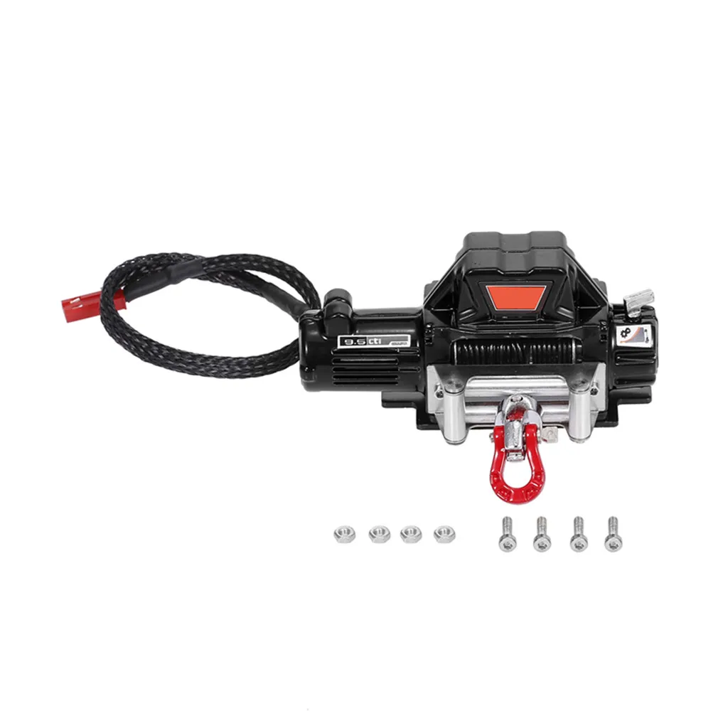Wireless Remote Controller Recovery Hook Self Rescue Electric Metal Winch for 1/10 RC Crawler Car TRX4 TRX6 Axial SCX10 Redcat