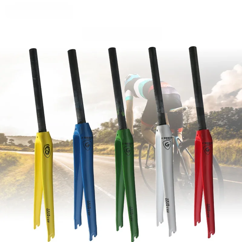 AliExpress Newest lightest 5 colors ASIACOM Road bicycle full carbon fibre fork hard fork Track Fixed Gear bike carbon front fork