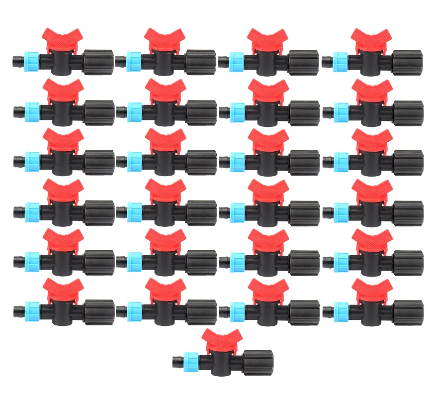 16mm x 3/4 female thread drip irrigation tape step valve. Pack of 25 units.