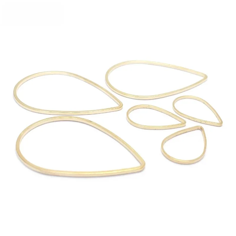 50 SZTUK 7x10MM 8x12MM 11x16MM 17x25MM 21x30MM 27x38MM Mosiężne pierścienie zamknięte Pierścienie skokowe Akcesoria jubilerskie — zdjęcie 2