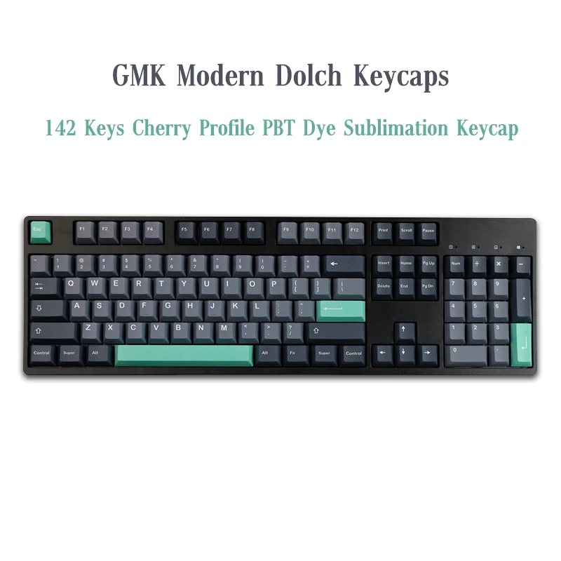 142 Keys GMK Modern Dolch Keycaps Cherry Profile  PBT Dye Sublimation Mechanical Keyboard Keycap For MX Switch 61/64/68/87