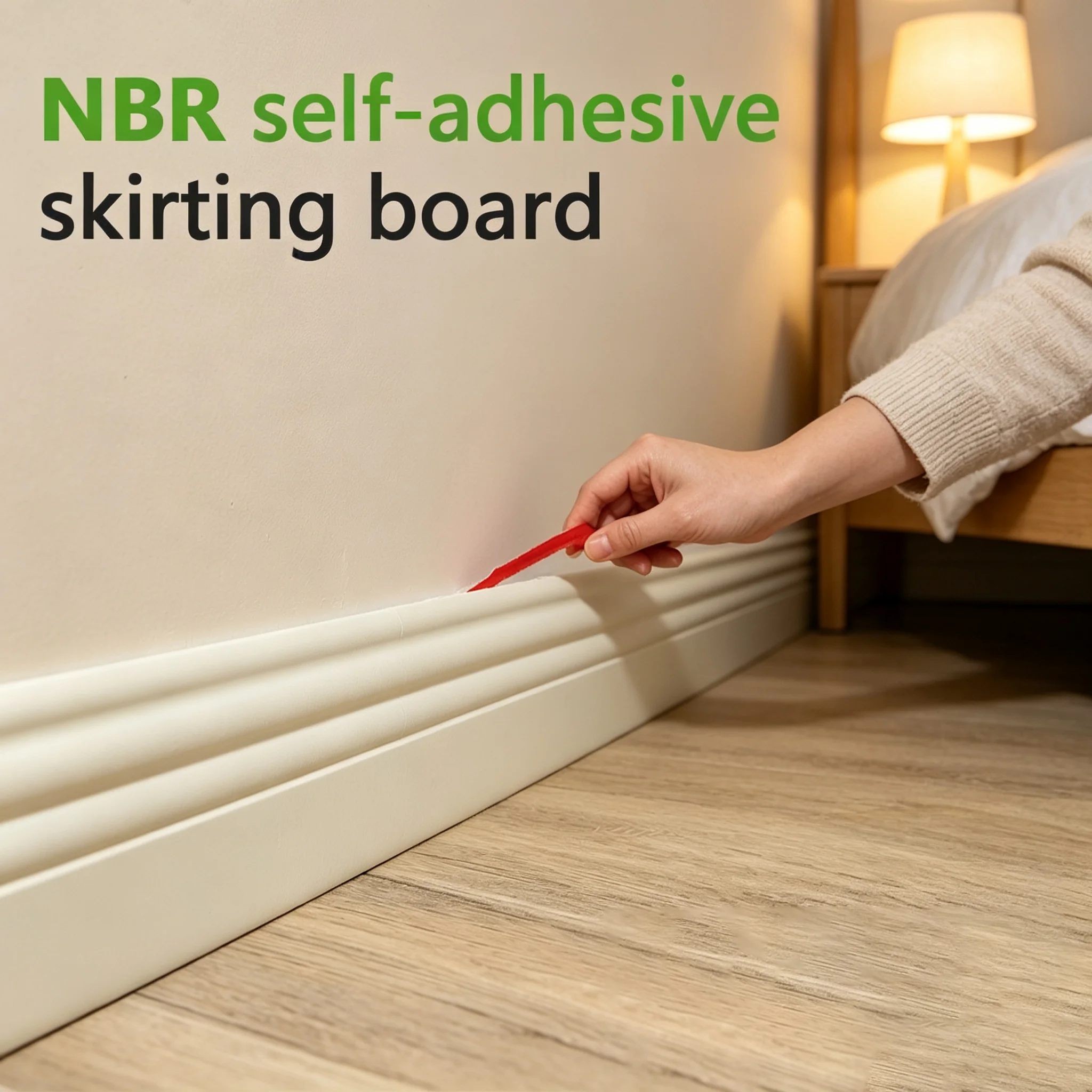 6-Meter Wall Foot Skirting Board Edge Strip, Living Room Corner Protector, Anti-Collision Self-Adhesive Wallpaper.
