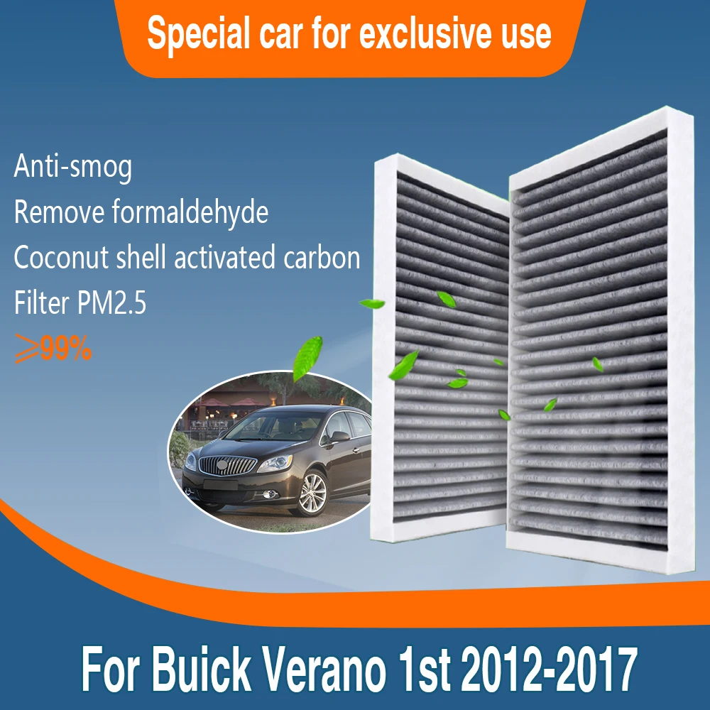 For Buick Verano 1st 2012~2017 2013 2014 Car Accessories Car Pollen Cabin Air Filter Includes Activated Carbon Transit Filter