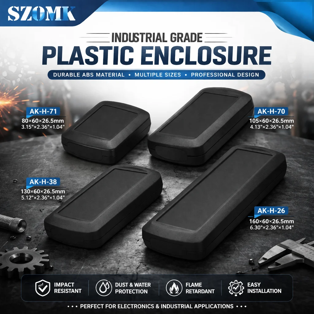SZOMK Handheld Electric Control Enclosure Plastic Distribution Box for Secure Circuit Management