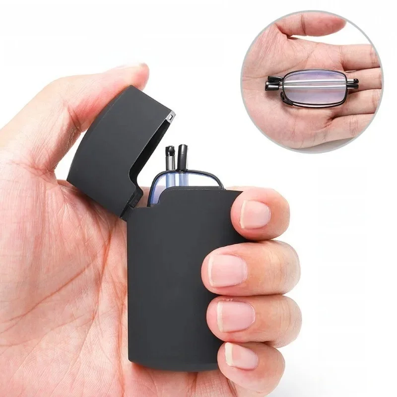 Étui cadeau lunettes de lecture pliables +1.00 à +4.00 force hommes femmes Anti lumière bleue lunettes d'hypermétropie