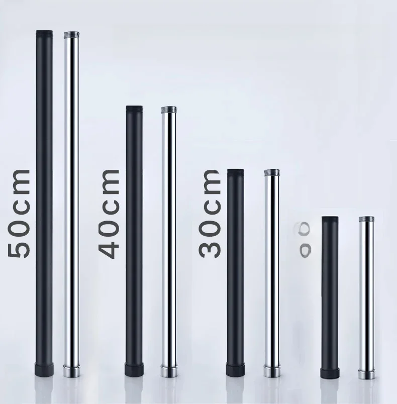 Ensemble de douche, extension de salle de bain, support de douche, barre coulissante de douche 20/30/40/50cm, placage de cuivre, tige d'extension de douche, accessoires de douche