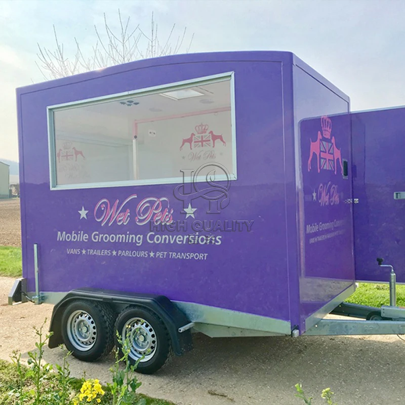 Custom Mobile Dog Grooming Trailer Pet Bathing Station Truck Mobile Vet Hospital Pet Salon Van for Small Business