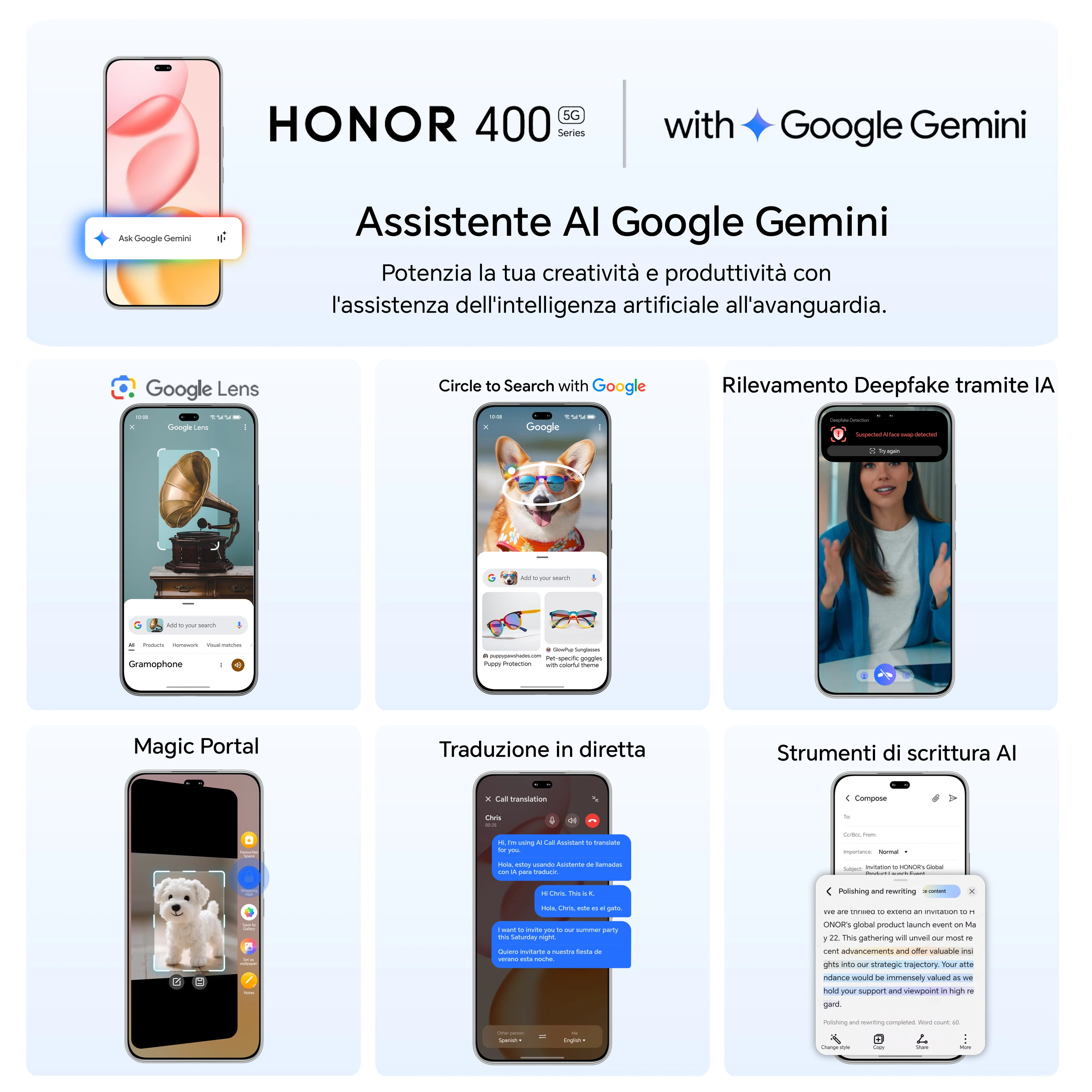 Teléfono Inteligente HONOR 400 Pro 5G con 12 GB de RAM y 512 GB de ROM, Cámara IA Ultraclara de 200 MP, Pantalla AMOLED de 6.7 Pulgadas con Eye Comfort, Teléfono Móvil con Snapdragon 8 Gen 3, Doble SIM NFC, 5300 mAh 6