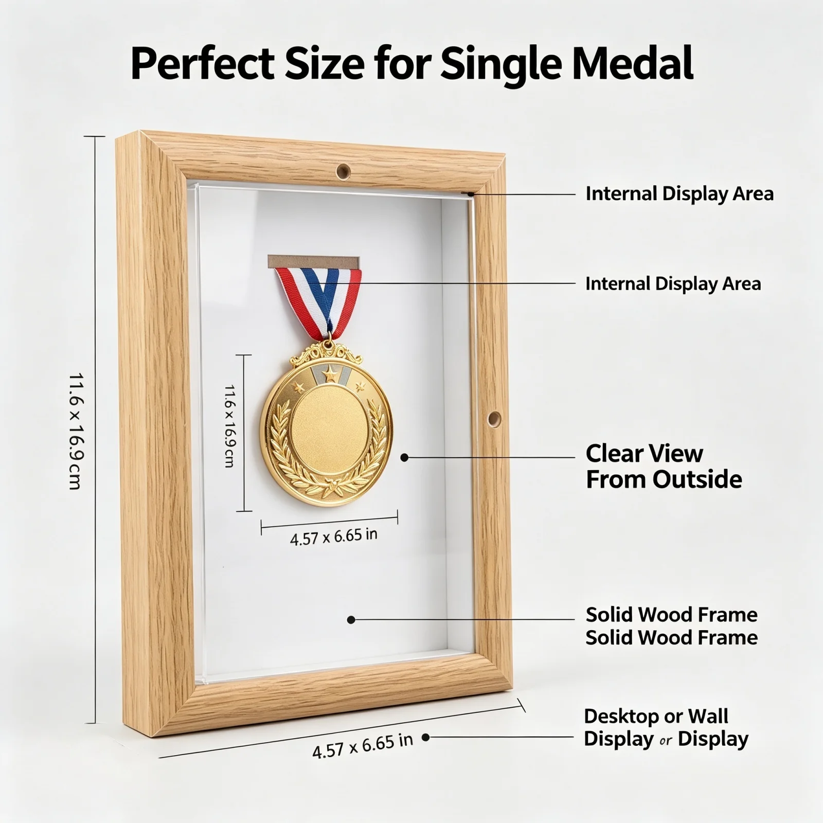 Solid Wood Hollow Medal Displa - Photography Awards review and price