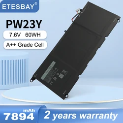 ETESBAY PW23Y Laptop Battery For DELL XPS 13 9360 9350 13D 9343 RNP72 JD25G JHXPY RWT1R P54GTP1GT 5K9CP DIN02 7.6V 60WH