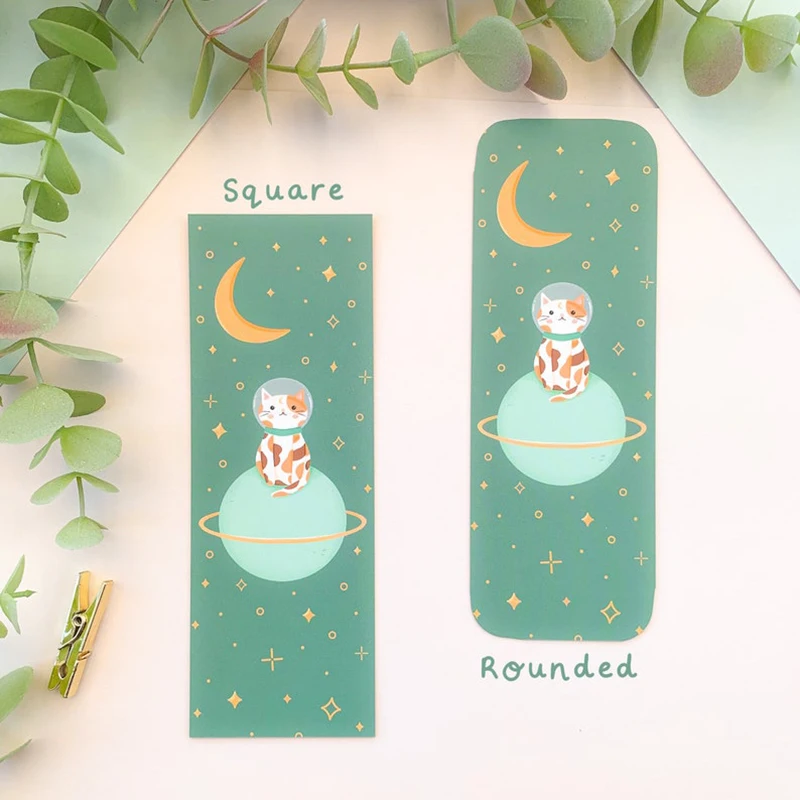 Custom Your Own Bookmarks Photo Anime Cartoon Paper Logo Corner Printing for Books Wedding Reading Stationery School Supplies