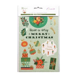 Creative Path Paper Stickers Christmas Craft Embellishments Supplies Scrapbooking Cardmaking Journaling Self Adhesive Decoration