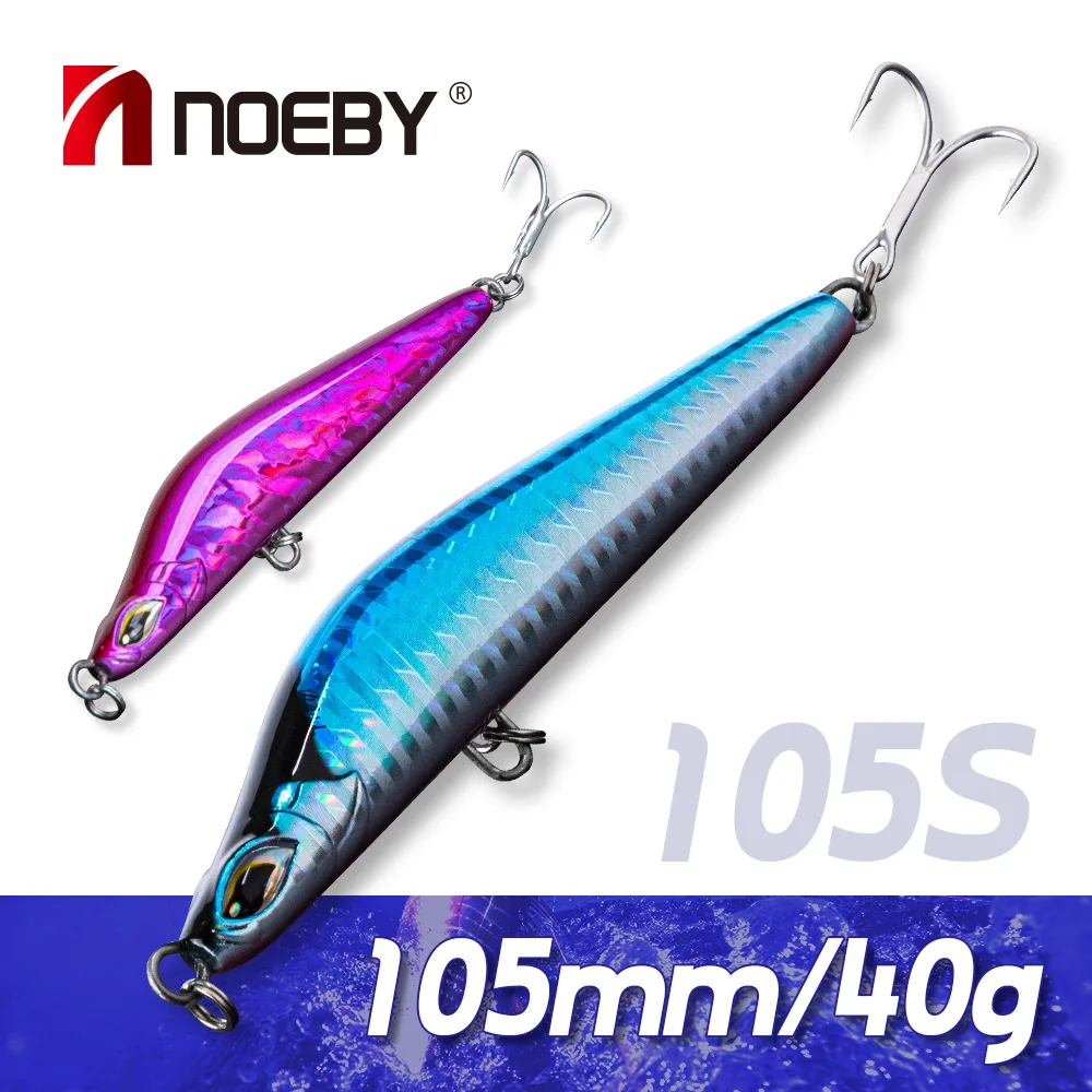 

Noeby 105mm 40g Sinking Pencil Fishing Lure Long Casting Jerkbait Artificial Wobblers Hard Bait Bass Saltwater Fishing Tackle