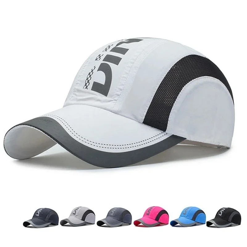 AliExpress NONE Summer Outdoor Sports Quick Drying Hat Thin Breathable Mesh Anti-UV Shade Letter Printed Sunhat Baseball Traveling Cycling Cap