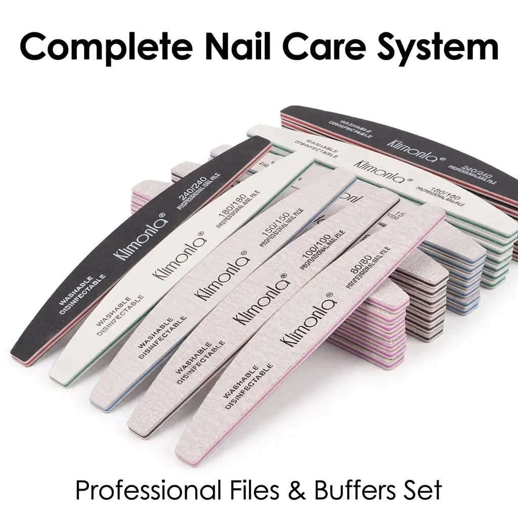 5/10PCS Klimonla Nail Files Durable High Quality Nail Files For Nails Manicure Salon Supplies Set 80/100/150/180/240 Grit 썸네일 5