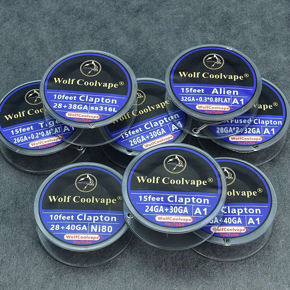 10/15 Chân A1/NI80/SS316L Ngoài Hành Tinh Hợp Nhất Clapton Dây Hổ Cuộn Dây Cho Làm Nóng Dây Taifun Gt5 rta Coilturd Một RDA QP KALI V2 RDA